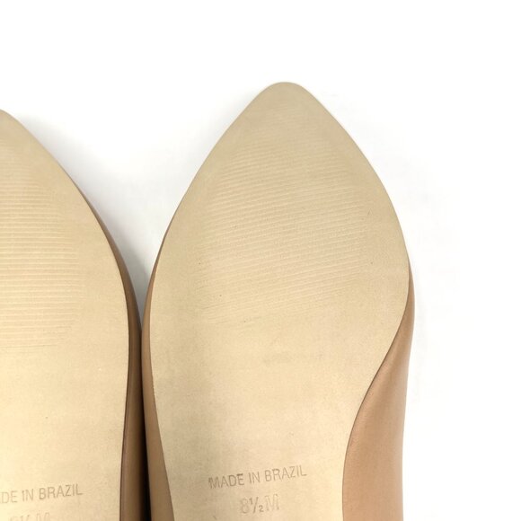 Walking Cradles Size 8.5 Nude Tan Beige Leather Comfort Ballet Flats Shoes - Picture 11 of 14